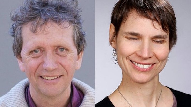 Porträtfotos von Wolfgang Lessing und Christine Löbbert